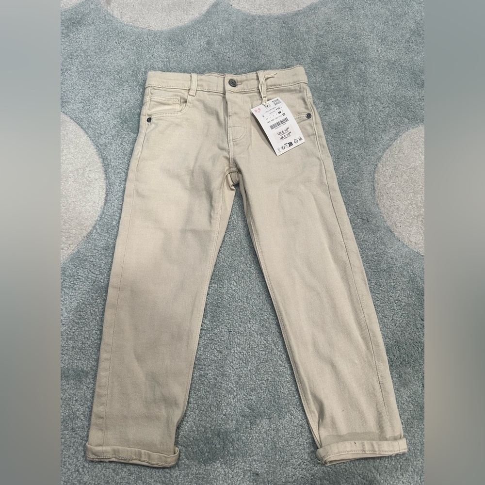 Zara toddler khaki straight twill pants 5Y NWT